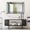 Head West Black Metro Beaded Glass Framed Vanity Mirror - 36" x 24"